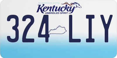 KY license plate 324LIY