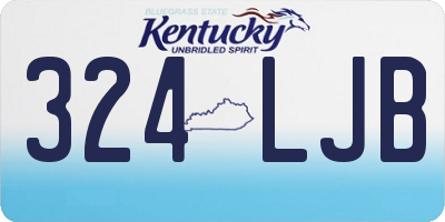 KY license plate 324LJB
