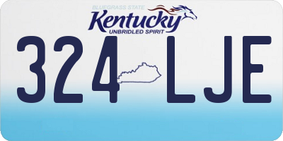KY license plate 324LJE