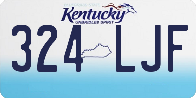 KY license plate 324LJF