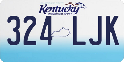 KY license plate 324LJK