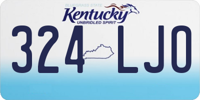 KY license plate 324LJO