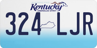 KY license plate 324LJR