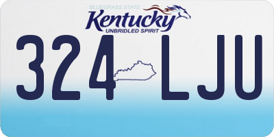KY license plate 324LJU