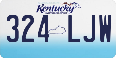 KY license plate 324LJW