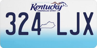 KY license plate 324LJX