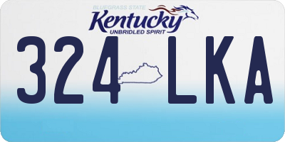 KY license plate 324LKA