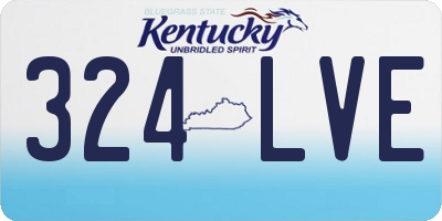 KY license plate 324LVE