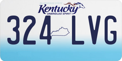 KY license plate 324LVG