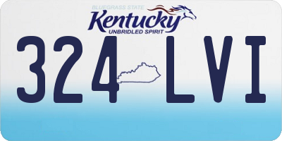 KY license plate 324LVI
