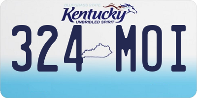 KY license plate 324MOI