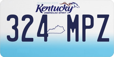 KY license plate 324MPZ