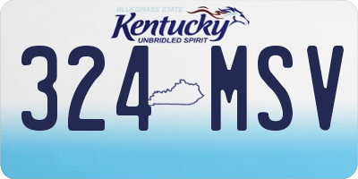 KY license plate 324MSV