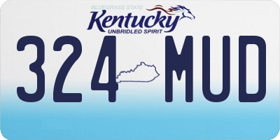 KY license plate 324MUD