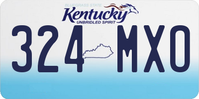 KY license plate 324MXO