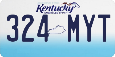 KY license plate 324MYT