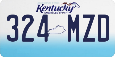 KY license plate 324MZD