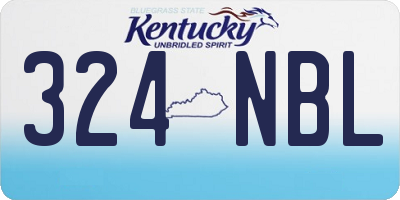 KY license plate 324NBL