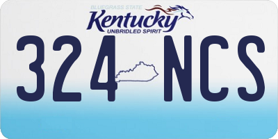 KY license plate 324NCS