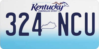 KY license plate 324NCU