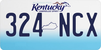 KY license plate 324NCX