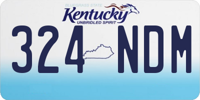 KY license plate 324NDM