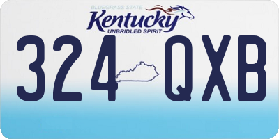 KY license plate 324QXB