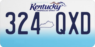 KY license plate 324QXD