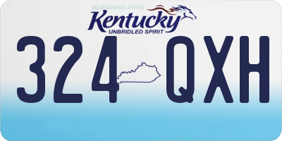 KY license plate 324QXH