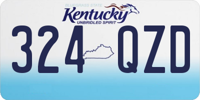 KY license plate 324QZD