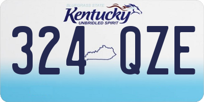 KY license plate 324QZE