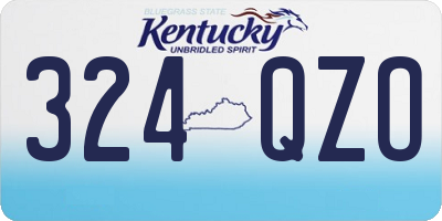 KY license plate 324QZO
