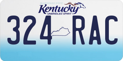 KY license plate 324RAC