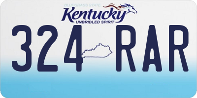 KY license plate 324RAR