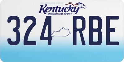 KY license plate 324RBE