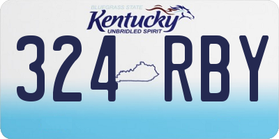 KY license plate 324RBY