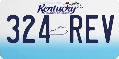KY license plate 324REV