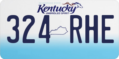 KY license plate 324RHE