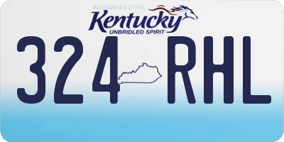 KY license plate 324RHL
