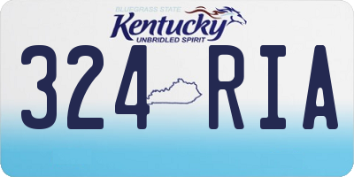KY license plate 324RIA