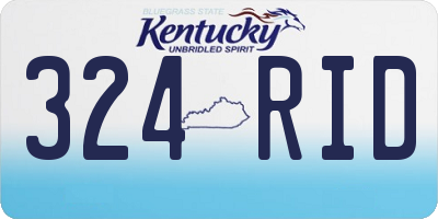 KY license plate 324RID