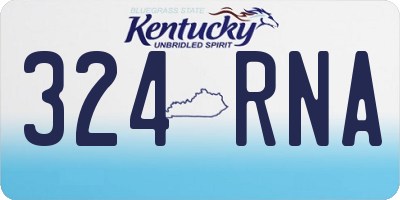 KY license plate 324RNA