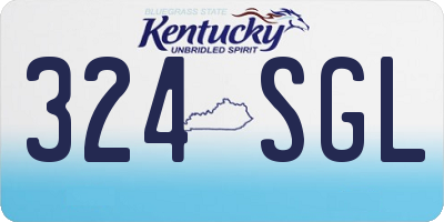 KY license plate 324SGL