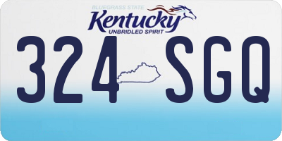 KY license plate 324SGQ