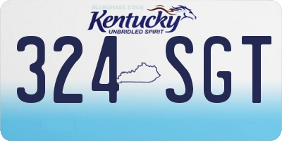 KY license plate 324SGT