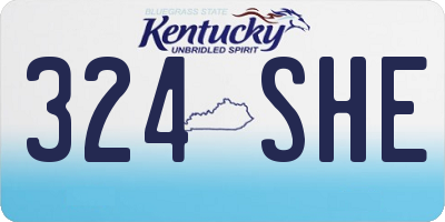 KY license plate 324SHE