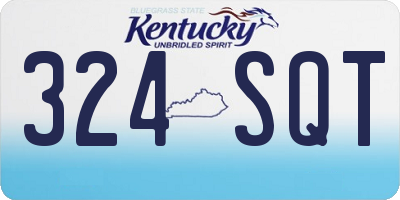 KY license plate 324SQT