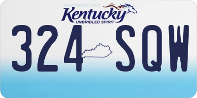 KY license plate 324SQW