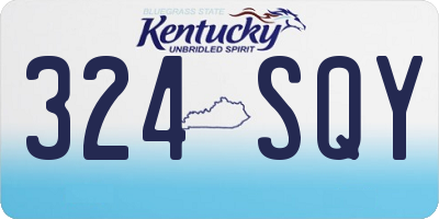 KY license plate 324SQY