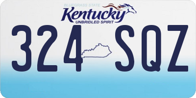 KY license plate 324SQZ